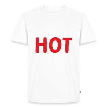 Trop chaud pour que le scandale en vaille la peine - T-shirt Premium bio Homme - blanc - Devant - Nico (187cm)