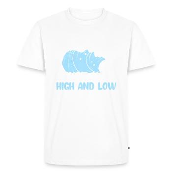Pas de mauvaise humeur seulement des hauts tutes - Océan - T-shirt Premium bio Homme - blanc - Devant - Nico (187cm)