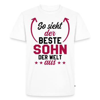 Best Son - Men's Premium Organic T-Shirt - white - Front - Nico (187cm)