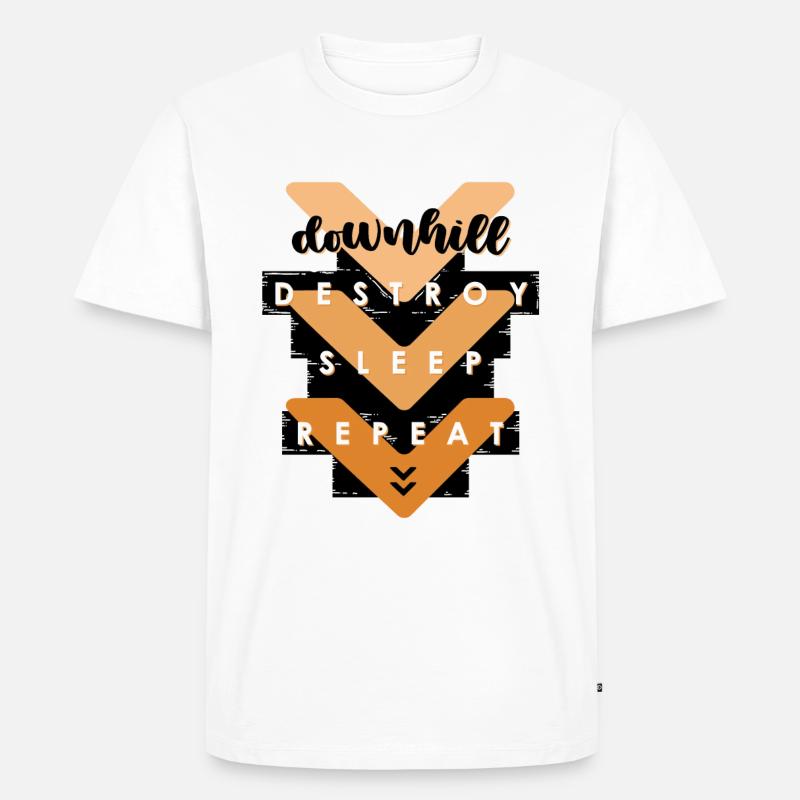 Downhill - Männer Premium Bio T-Shirt - Weiß
