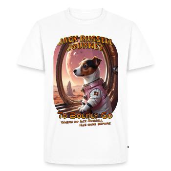 To Boldly Go where no Jack Russell has gone before - Men's Premium Organic T-Shirt - white - Front - Nico (187cm)