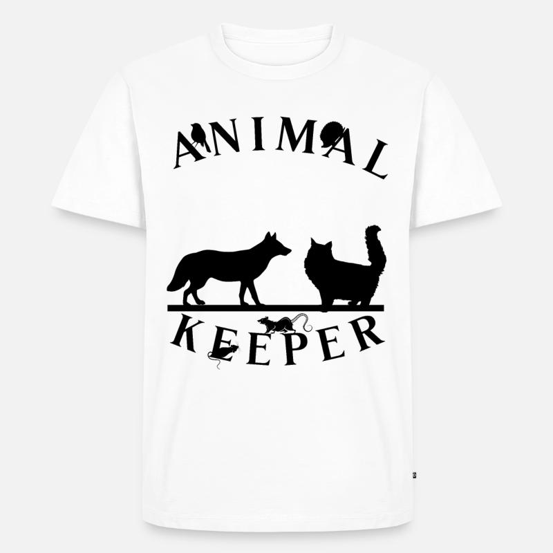 Lustiger Tierpfleger Spruch- Tierhalter - Männer Premium Bio T-Shirt - undefined