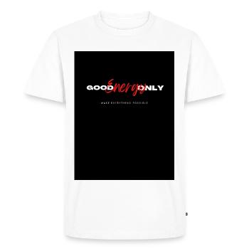 Énergie Positive Motivation Graphisme - T-shirt Premium bio Homme - blanc - Devant - Nico (187cm)