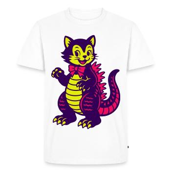 Chat Monstre Super Mignon - T-shirt Premium bio Homme - blanc - Devant - Nico (187cm)