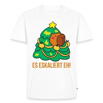 It's escalating anyway! - Men's Premium Organic T-Shirt - white - Front - Nico (187cm)