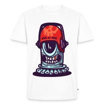 Casque Spatial Crâne - T-shirt Premium bio Homme - blanc - Devant - Nico (187cm)