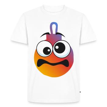 Worried Christmas Ball - Men's Premium Organic T-Shirt - white - Front - Nico (187cm)