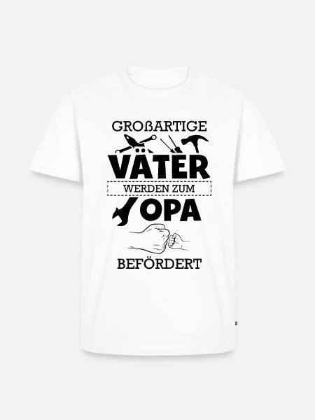 Großartige Väter Opa - Männer Premium Bio T-Shirt - Weiß