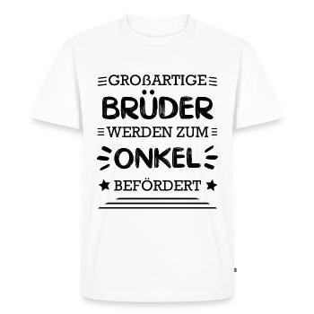 Grand Brothers Uncle - Men's Premium Organic T-Shirt - white - Front - Nico (187cm)
