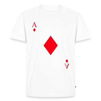 Jeu de cartes as de pique - T-shirt Premium bio Homme - blanc - Devant - Nico (187cm)