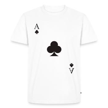Jeu de cartes cross ace - T-shirt Premium bio Homme - blanc - Devant - Nico (187cm)