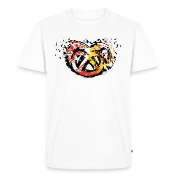 Bretzel Alsace eclat free - T-shirt Premium bio Homme - blanc - Devant - Nico (187cm)