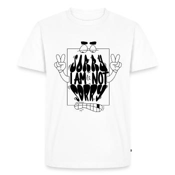 Sorry Not sorry - Men's Premium Organic T-Shirt - white - Front - Nico (187cm)