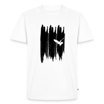 Chemise d'extérieur de camping - T-shirt Premium bio Homme - blanc - Devant - Nico (187cm)