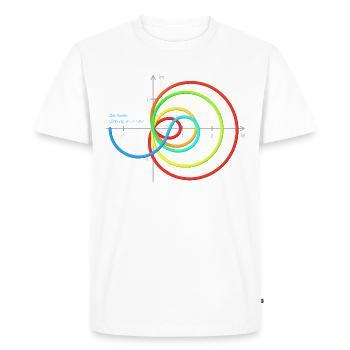 Zeta - Re=1/2 - with coordinates - lines - Men's Premium Organic T-Shirt - white - Front - Nico (187cm)