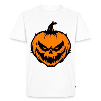 Pumpkin grimace Halloween - Men's Premium Organic T-Shirt - white - Front - Nico (187cm)