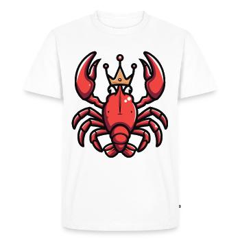 Lobster Crab Comic Crown - Men's Premium Organic T-Shirt - white - Front - Nico (187cm)