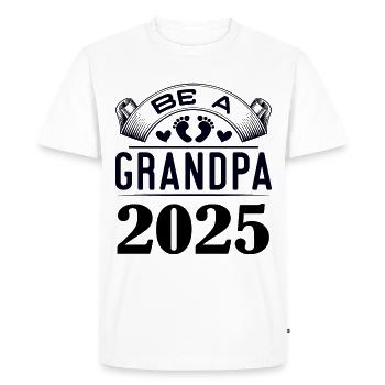 Futur grand-père 2025, sois grand-père 2025 - T-shirt Premium bio Homme - blanc - Devant - Nico (187cm)