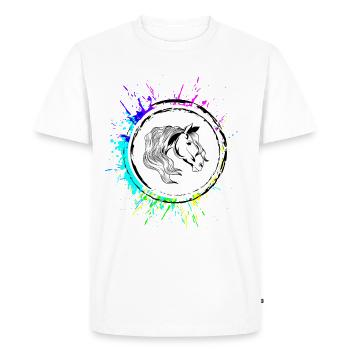 Horse Head - Men's Premium Organic T-Shirt - white - Front - Nico (187cm)