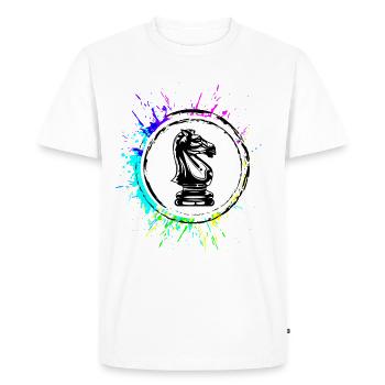Horse Chess Piece - Men's Premium Organic T-Shirt - white - Front - Nico (187cm)