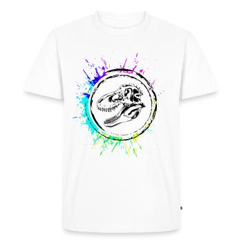 Dinosaur Skeleton T Rex Head - Men's Premium Organic T-Shirt - white - Front - Nico (187cm)