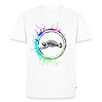 Piranha Bone Fish - Men's Premium Organic T-Shirt - white - Front - Nico (187cm)