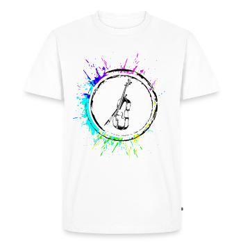 Violin icon symbol - Men's Premium Organic T-Shirt - white - Front - Nico (187cm)
