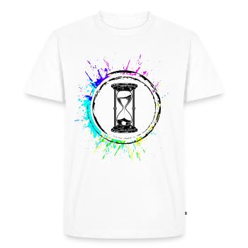 Icône en forme de sablier - T-shirt Premium bio Homme - blanc - Devant - Nico (187cm)