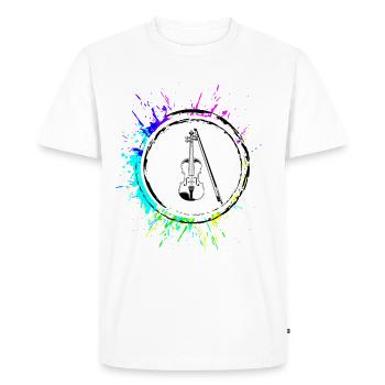 Fiddle icon icon - Men's Premium Organic T-Shirt - white - Front - Nico (187cm)
