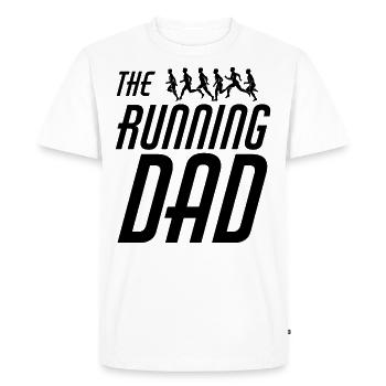 The RUNNING DAD - T-shirt Premium bio Homme - blanc - Devant - Nico (187cm)