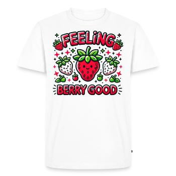 Se sentir bien dans les baies - T-shirt Premium bio Homme - blanc - Devant - Nico (187cm)