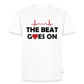 Open Heart Surgery - The beat goes on - Men's Premium Organic T-Shirt - white - Front - Nico (187cm)