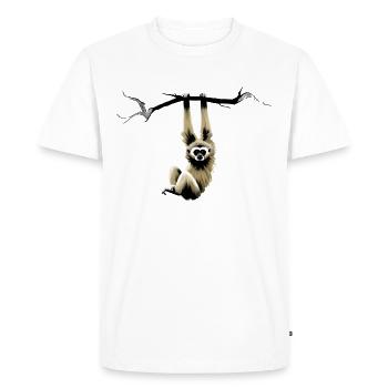 Gibbon - Men's Premium Organic T-Shirt - white - Front - Nico (187cm)