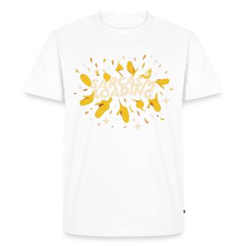 Chargement du sarcasme - T-shirt Premium bio Homme - blanc - Devant - Nico (187cm)