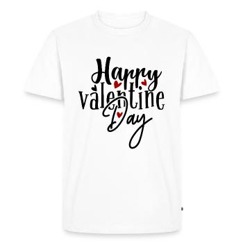 Designs romantiques de la Saint-Valentin : Donnez de l’amour - T-shirt Premium bio Homme - blanc - Devant - Nico (187cm)