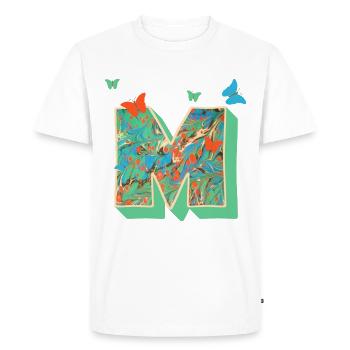 e 4 papillons m - T-shirt Premium bio Homme - blanc - Devant - Nico (187cm)