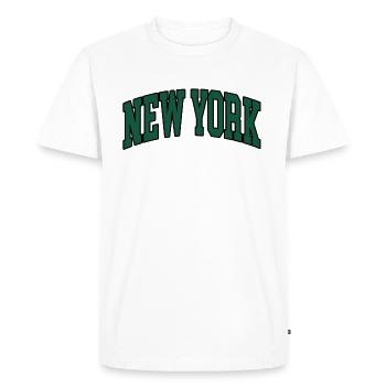 New York - T-shirt Premium bio Homme - blanc - Devant - Nico (187cm)