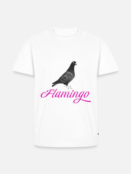 Brieftaube Flamingo, Ruhrpottflamingo - Männer Premium Bio T-Shirt - 