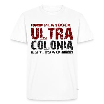 Playbock Ultra Colonia - Männer Premium Bio T-Shirt - Weiß - Vorne - Nico (187cm)