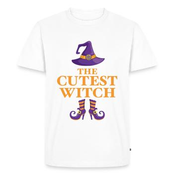 La sorcière la plus mignonne - T-shirt Premium bio Homme - blanc - Devant - Nico (187cm)