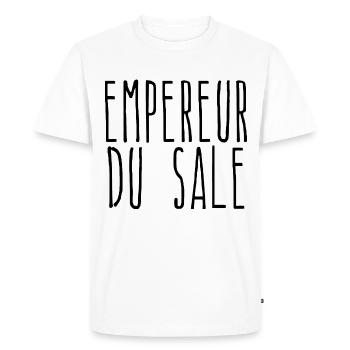 Empereur du Sale Drole Humour - T-shirt Premium bio Homme - blanc - Devant - Nico (187cm)