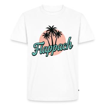 Flappach Ravensburg Palm Trees - Men's Premium Organic T-Shirt - white - Front - Nico (187cm)