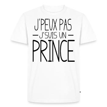 J'PEUX PAS J'SUIS UN PRINCE - T-shirt Premium bio Homme - blanc - Devant - Nico (187cm)