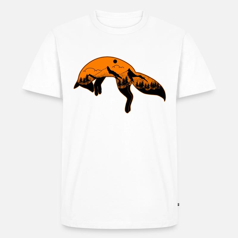 Fuchs - Männer Premium Bio T-Shirt - Weiß