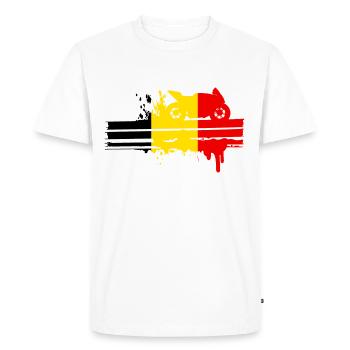 Motorcycle Motorsport Belgium Race Stripes - Men's Premium Organic T-Shirt - white - Front - Nico (187cm)