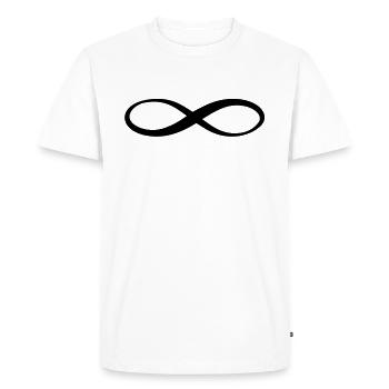 Endless Symbole Infinity Infini infini - T-shirt Premium bio Homme - blanc - Devant - Nico (187cm)