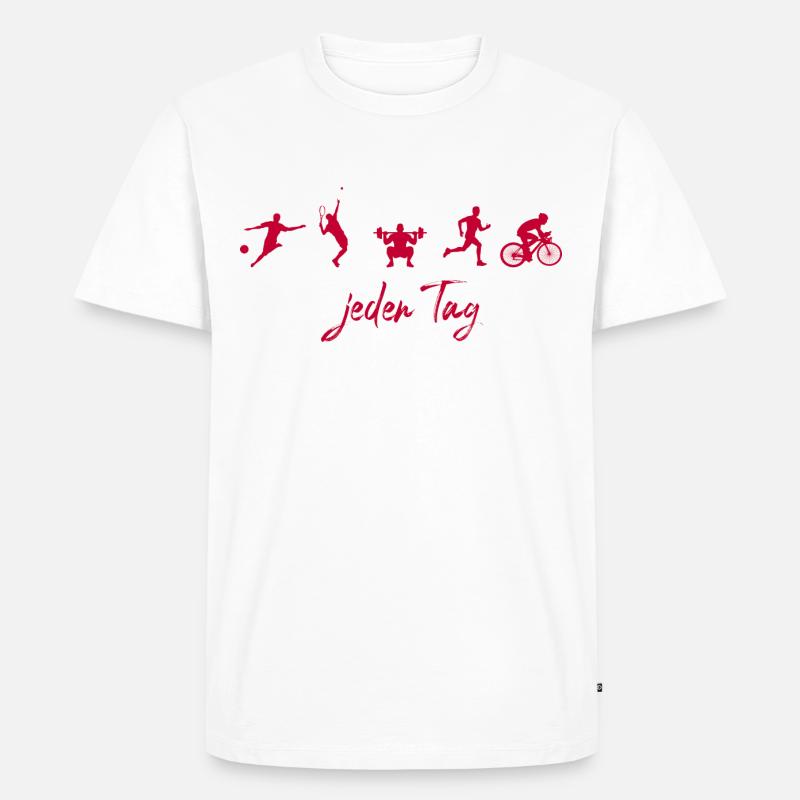 Trainingstag! - Männer Premium Bio T-Shirt - Weiß