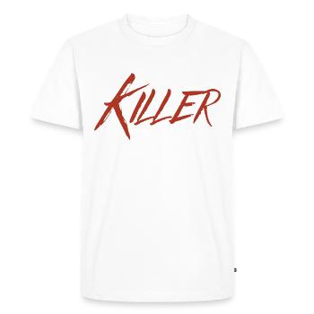 Series Killer Costume Halloween Horror Killer - Men's Premium Organic T-Shirt - white - Front - Nico (187cm)