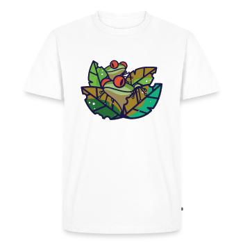 Frog - frogs in the pond - Men's Premium Organic T-Shirt - white - Front - Nico (187cm)