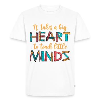 Assistante maternelle Nourrice éducatrice - T-shirt Premium bio Homme - blanc - Devant - Nico (187cm)